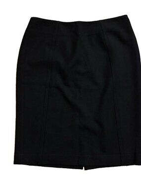 Halogen Women's Skirt Size 8 Solid Black Pencil Skirt Career Wear